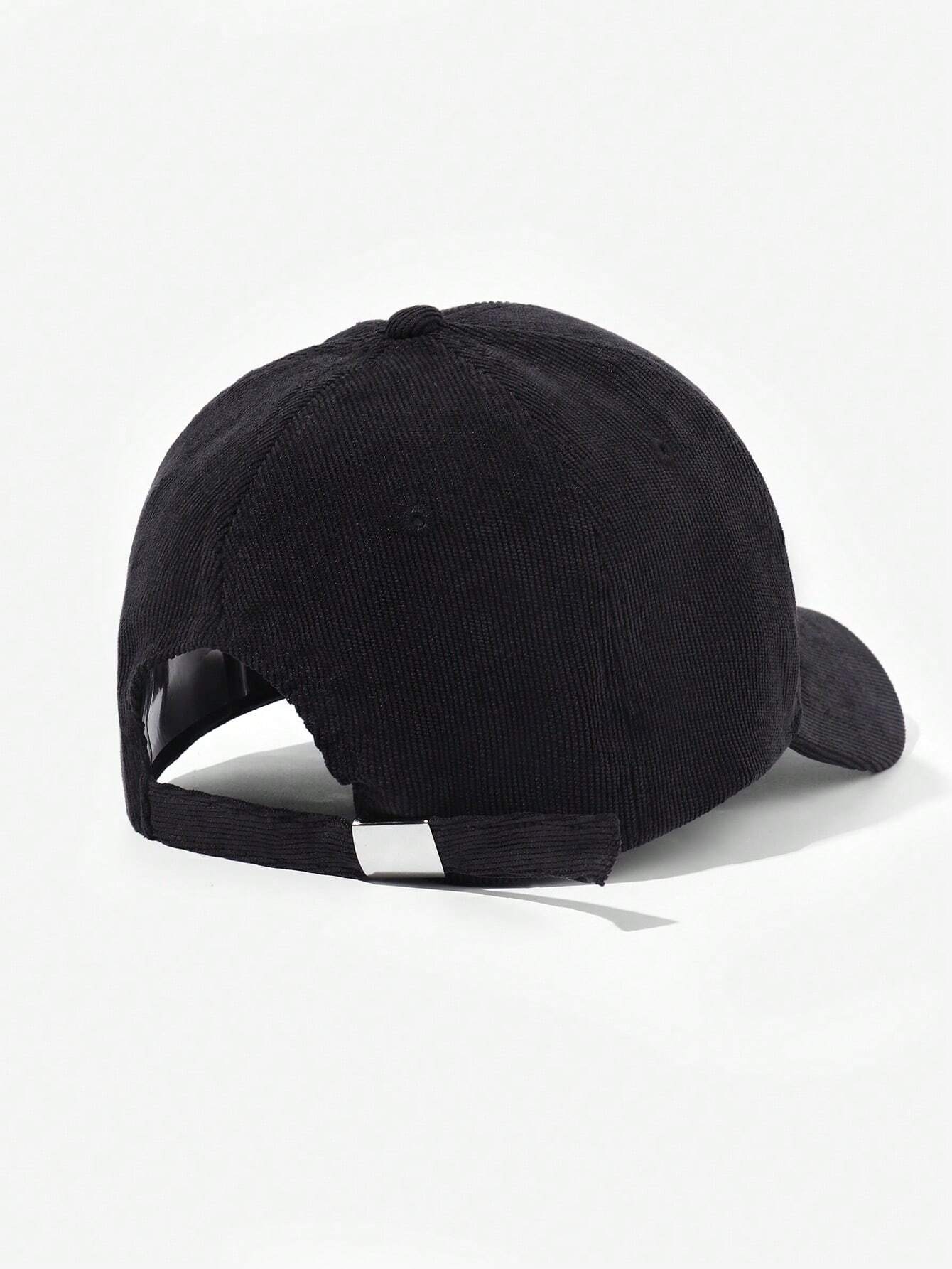 1 pieza Gorra de béisbol bordada con "PARÍS" de pana, apropiada para el ocio al aire libre en otoño e invierno