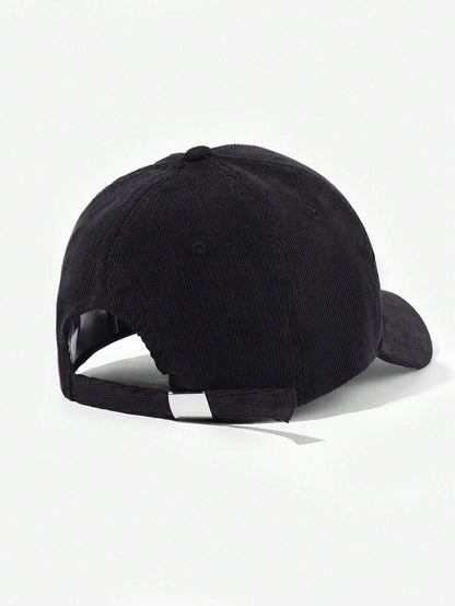 1 pieza Gorra de béisbol bordada con "PARÍS" de pana, apropiada para el ocio al aire libre en otoño e invierno