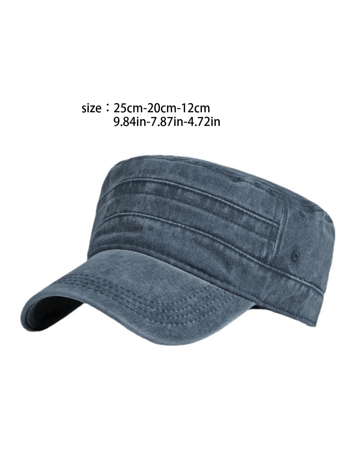 1 pieza Gorra militar de parte superior plana para hombre, gorra de béisbol casual de protección solar de verano