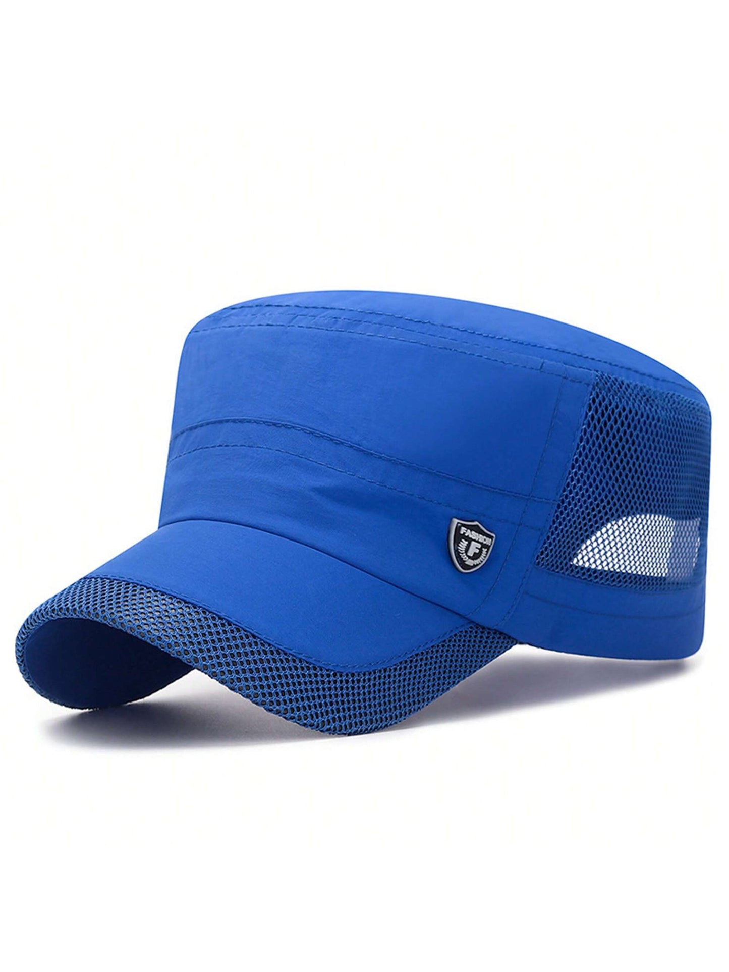 1 pieza Gorra tipo snapback de poliéster con malla y estampado de letras, sombrero de protección solar transpirable y de secado rápido para el verano, Halloween