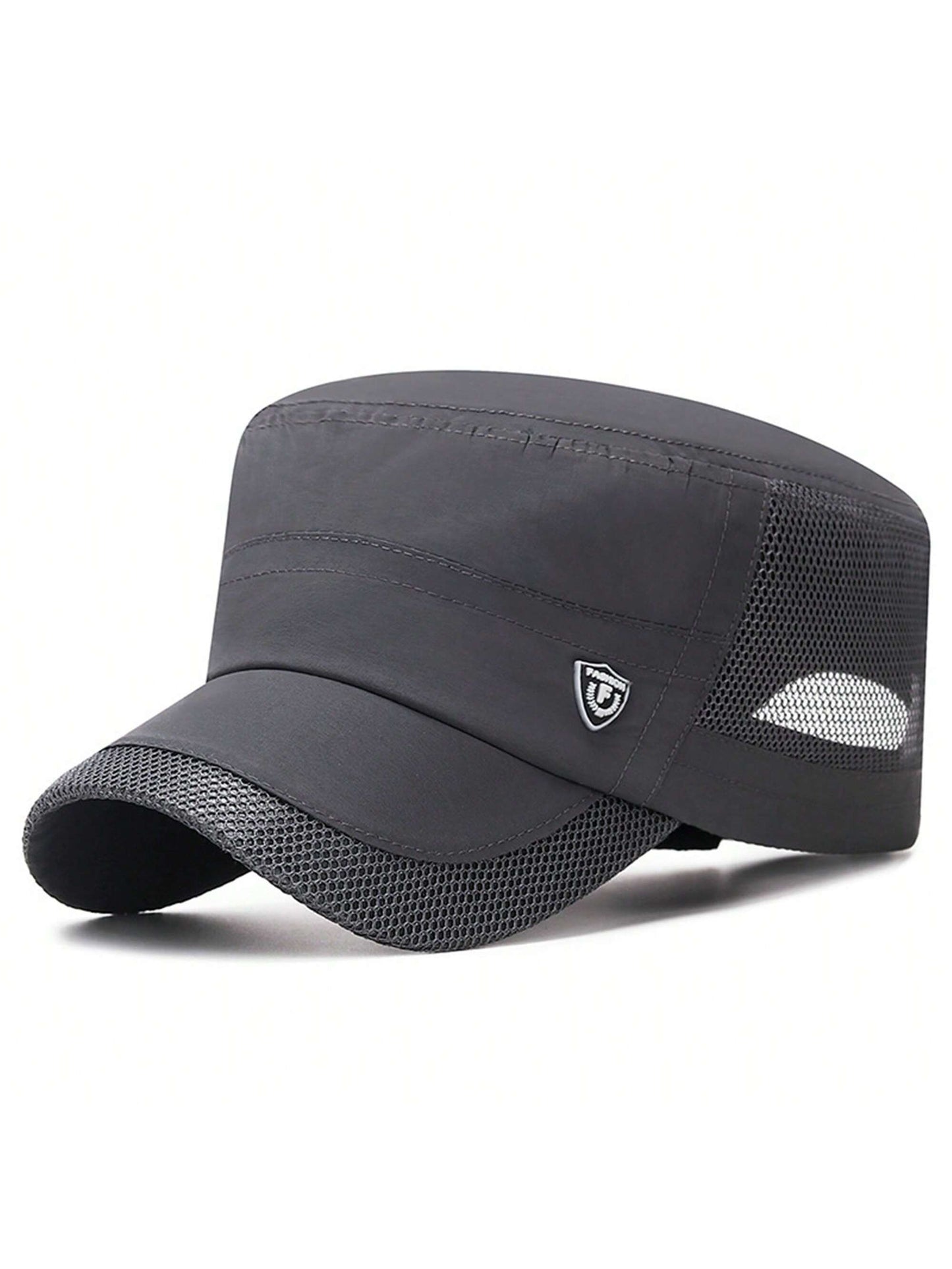 1 pieza Gorra tipo snapback de poliéster con malla y estampado de letras, sombrero de protección solar transpirable y de secado rápido para el verano, Halloween