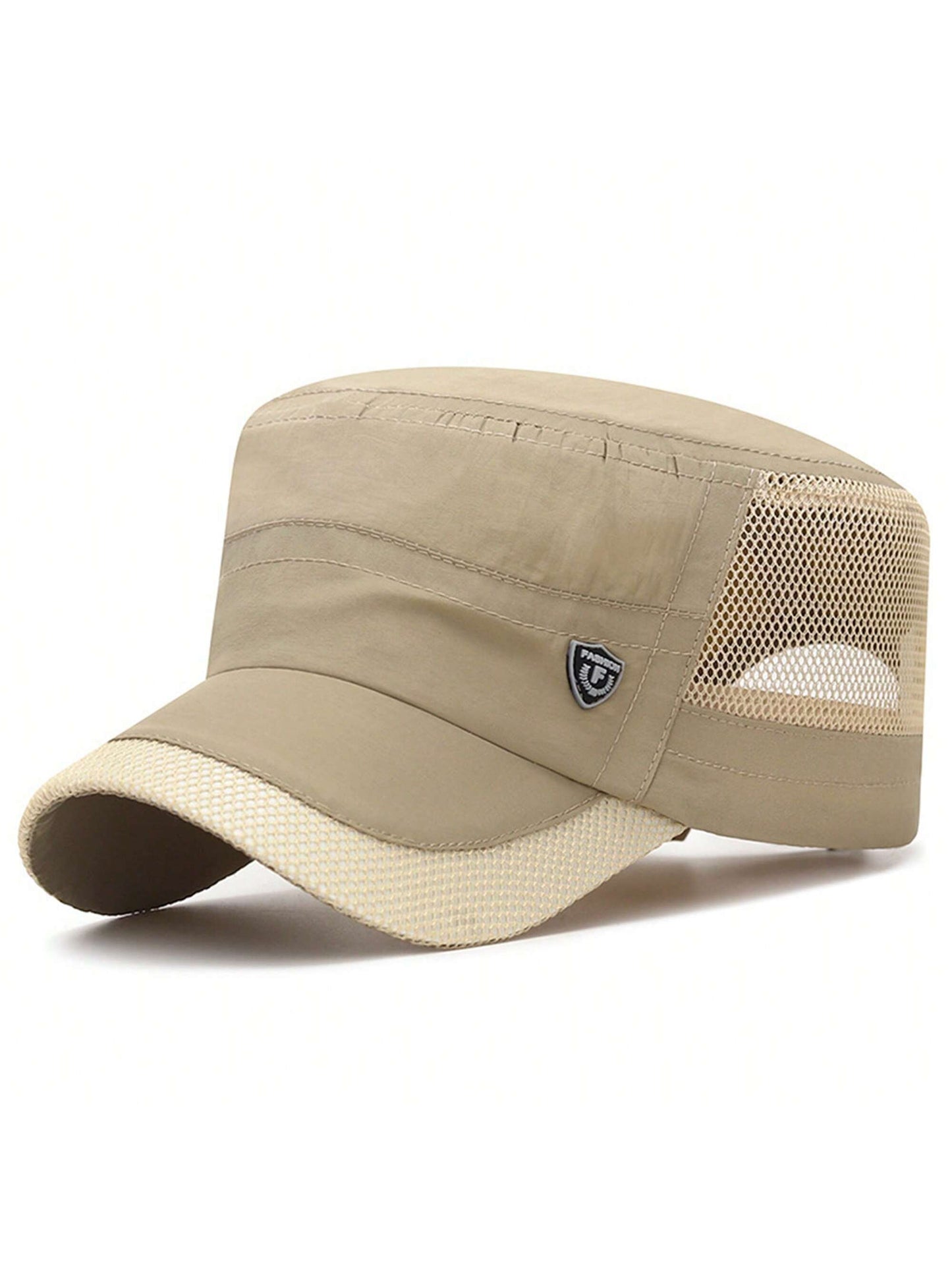 1 pieza Gorra tipo snapback de poliéster con malla y estampado de letras, sombrero de protección solar transpirable y de secado rápido para el verano, Halloween