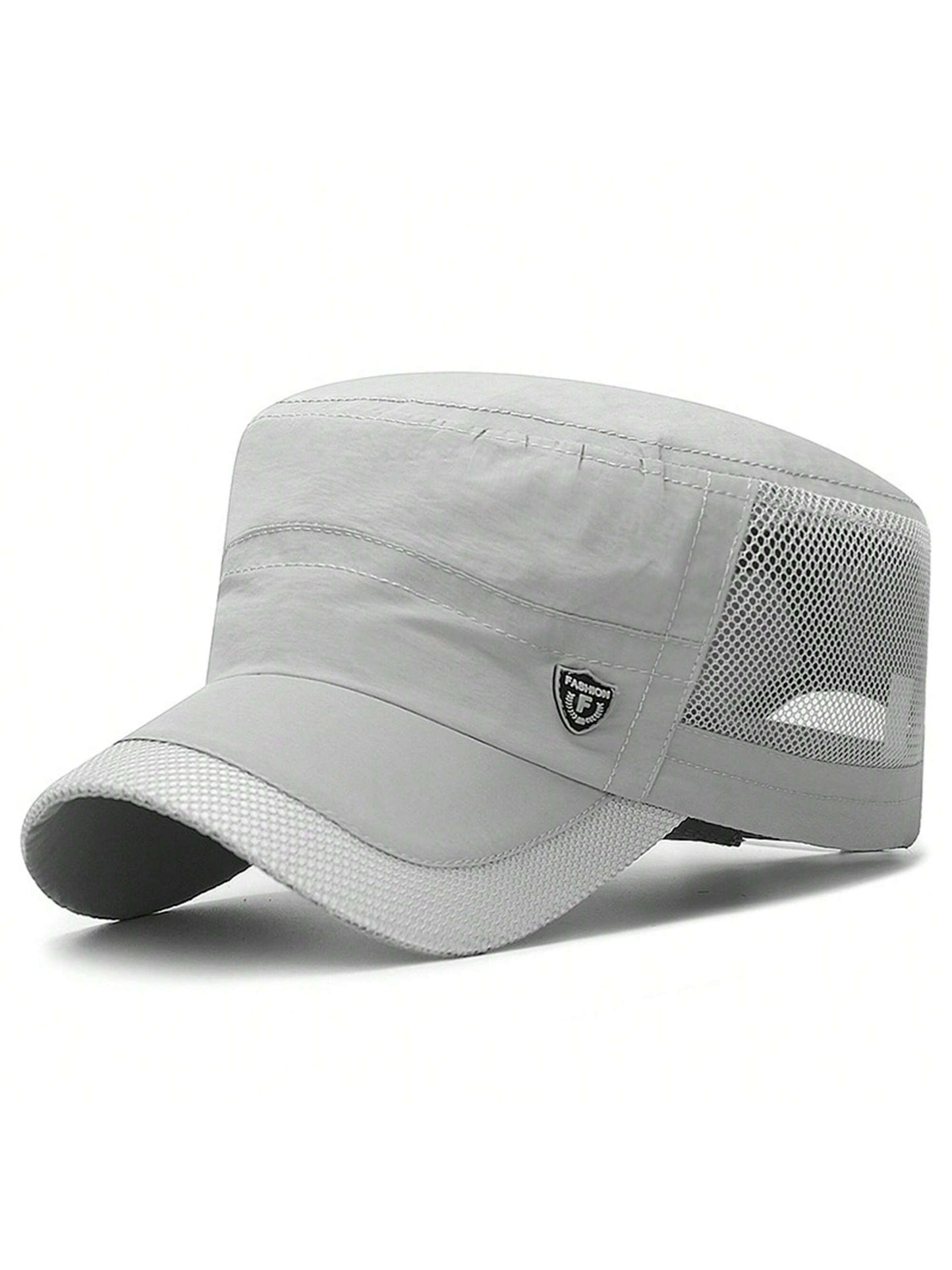 1 pieza Gorra tipo snapback de poliéster con malla y estampado de letras, sombrero de protección solar transpirable y de secado rápido para el verano, Halloween