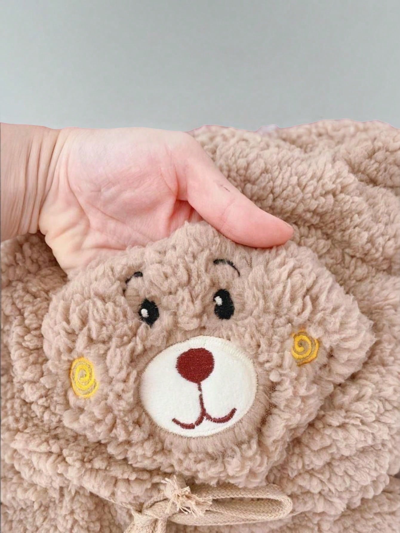 1 pieza Gorro con forma de oso lindo y único con bufanda y máscara, adecuado para uso diario en invierno y otoño
