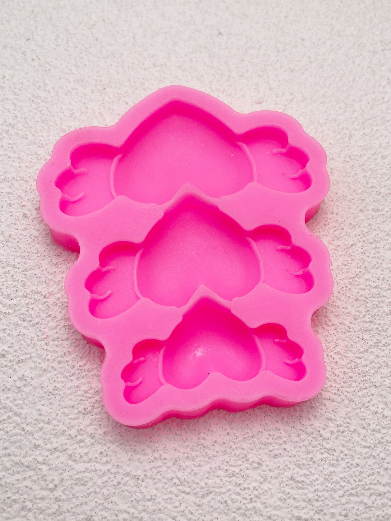 1 pieza Molde de silicona con alas en forma de corazón apto para hacer manualidades de arcilla, resina, yeso, ETC.