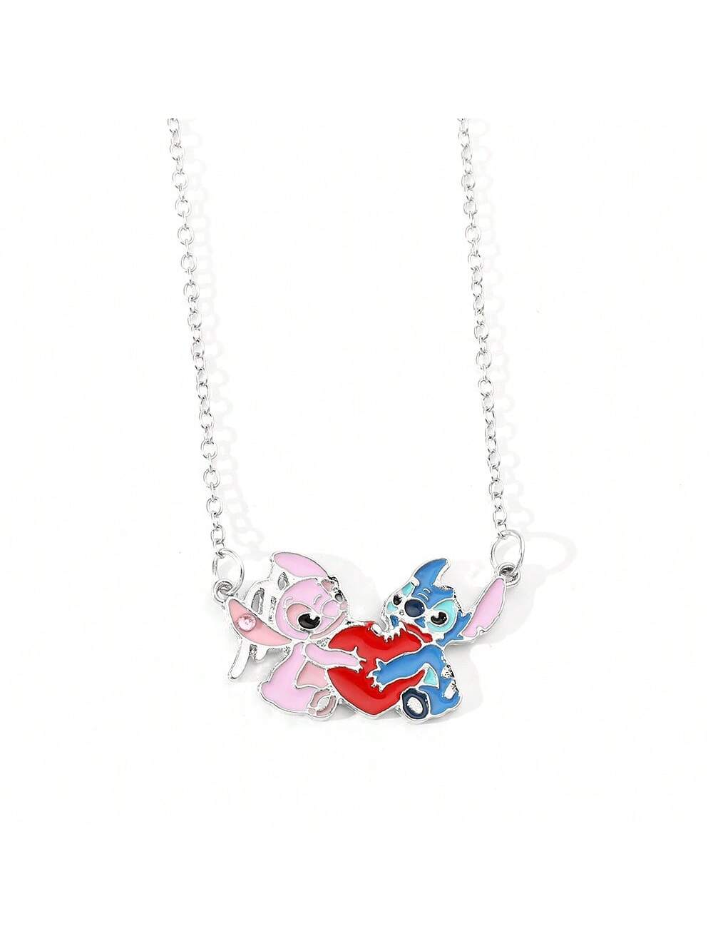 1 pieza Nueva Mejor venta de collar colgante de Lilo & Stitch de Disney, joyería personalizada de moda para mujeres, regalo