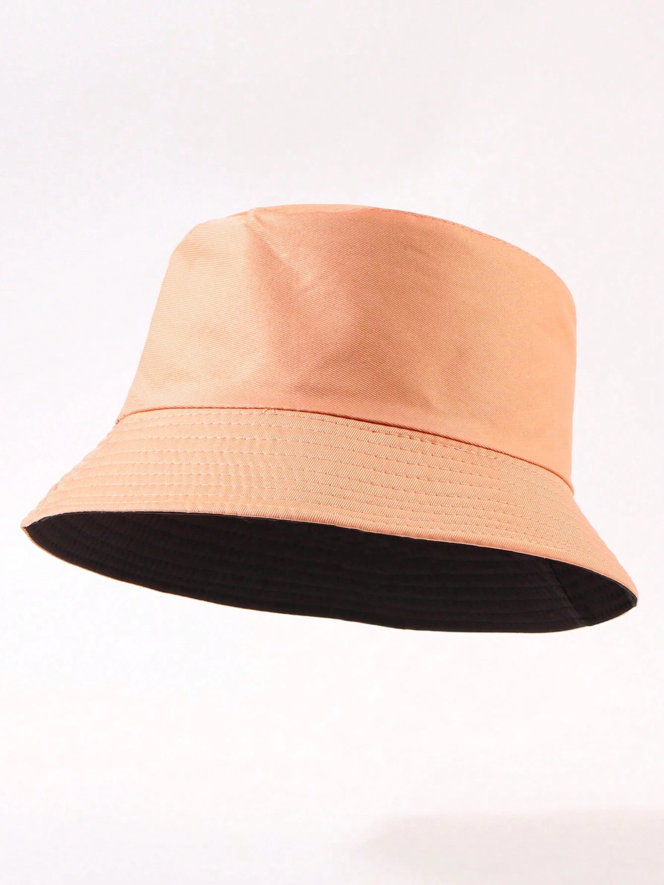 1 pieza de sombrero de sol unicolor informal, adecuado para uso diario, paseos en la calle, fiestas y actividades al aire libre. Sombrero de cubo juvenil unisex reversible, sombreador y protector solar.