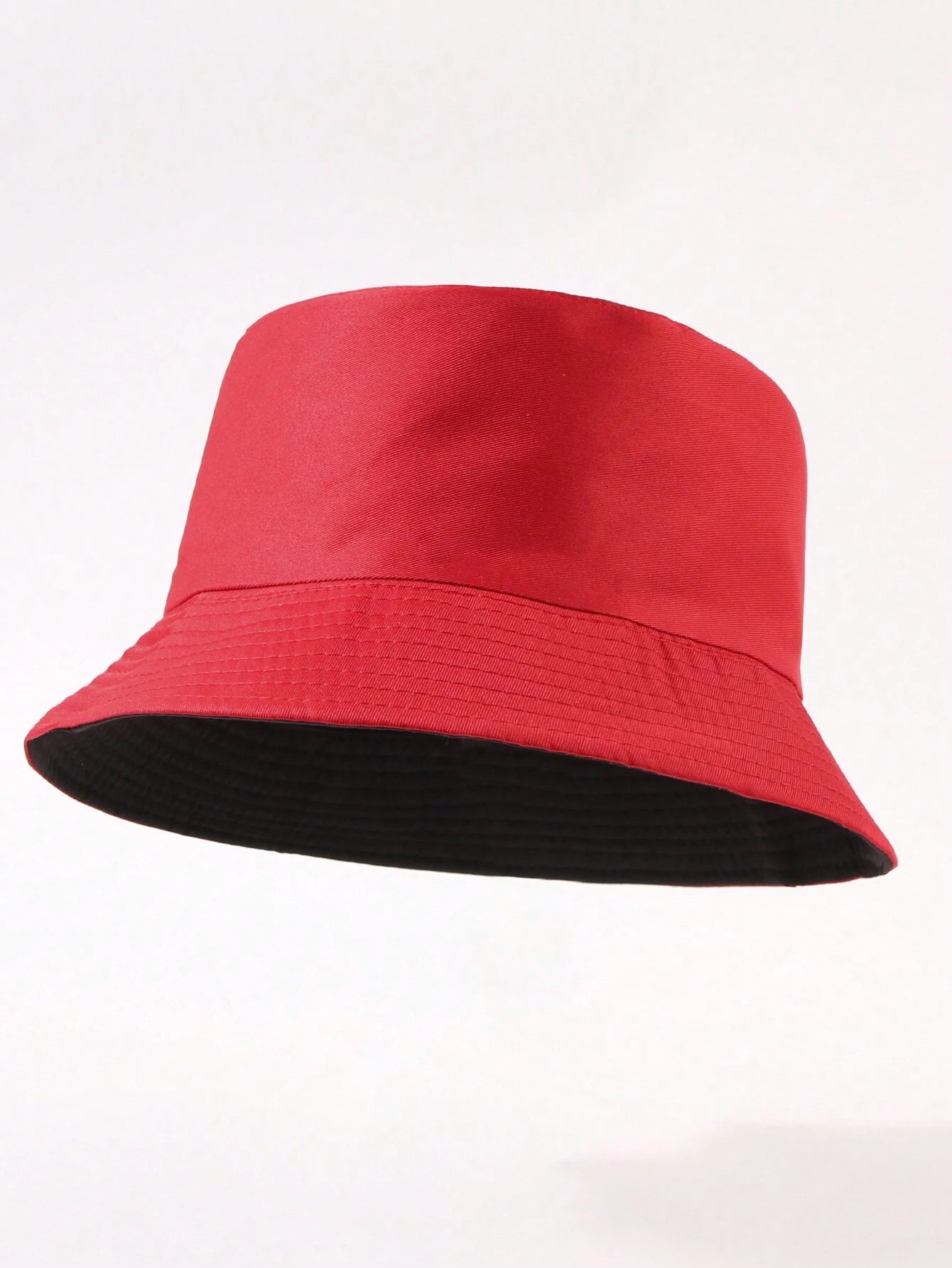 1 pieza de sombrero de sol unicolor informal, adecuado para uso diario, paseos en la calle, fiestas y actividades al aire libre. Sombrero de cubo juvenil unisex reversible, sombreador y protector solar.