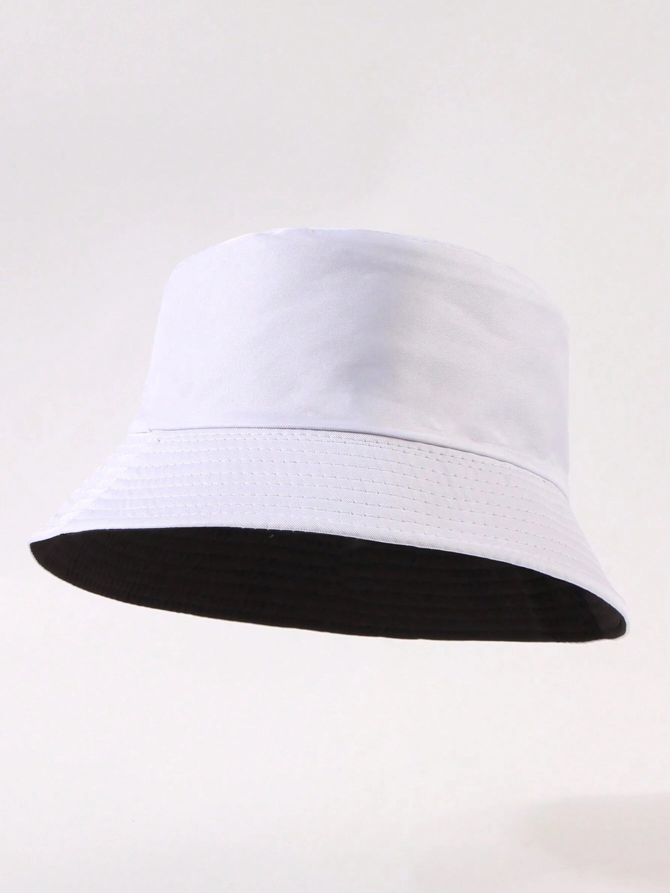 1 pieza de sombrero de sol unicolor informal, adecuado para uso diario, paseos en la calle, fiestas y actividades al aire libre. Sombrero de cubo juvenil unisex reversible, sombreador y protector solar.