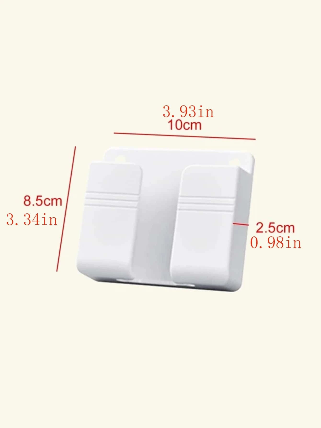 1 pieza montado en pared Soporte para teléfono con cargador Base con Caja de almacenamiento de control remoto sin perforación
