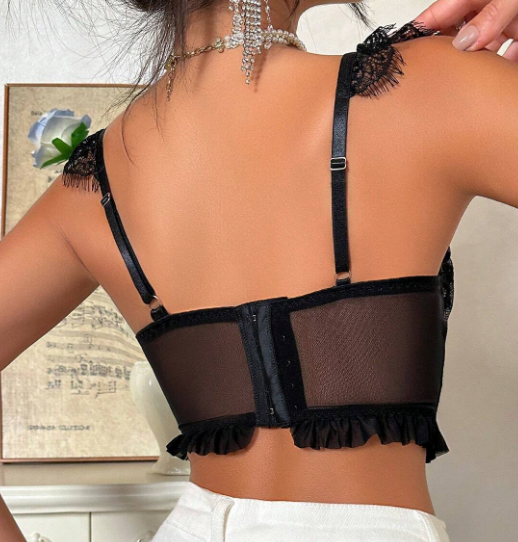 SHEIN Sostenes Decorados De Encaje Con Lazo Para Mujer