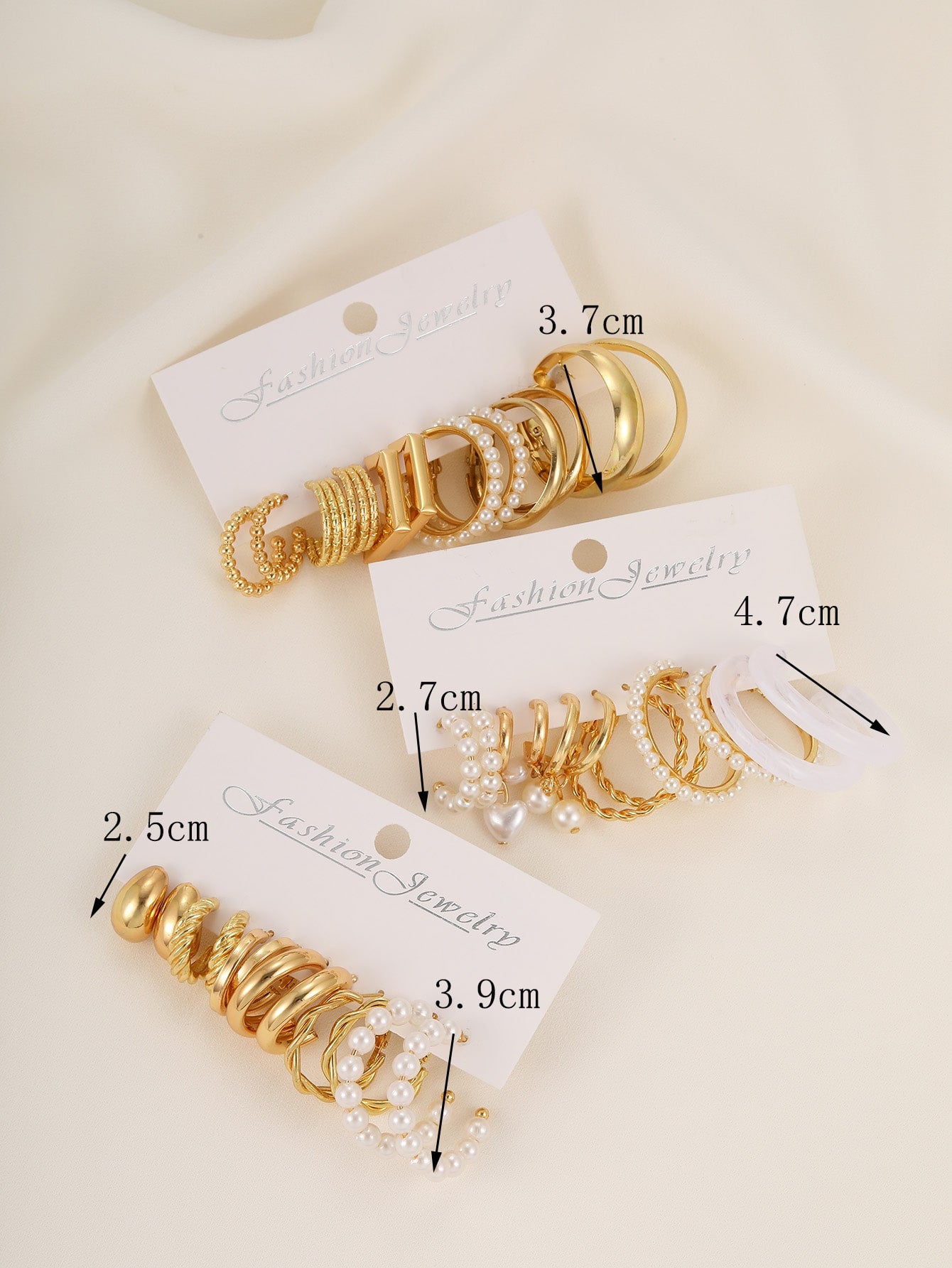36 Piezas/set Pendientes De Perlas Sintéticas Y Metal Simples Para Mujeres, Excelente Para Vacaciones Y Como Regalo De Citas