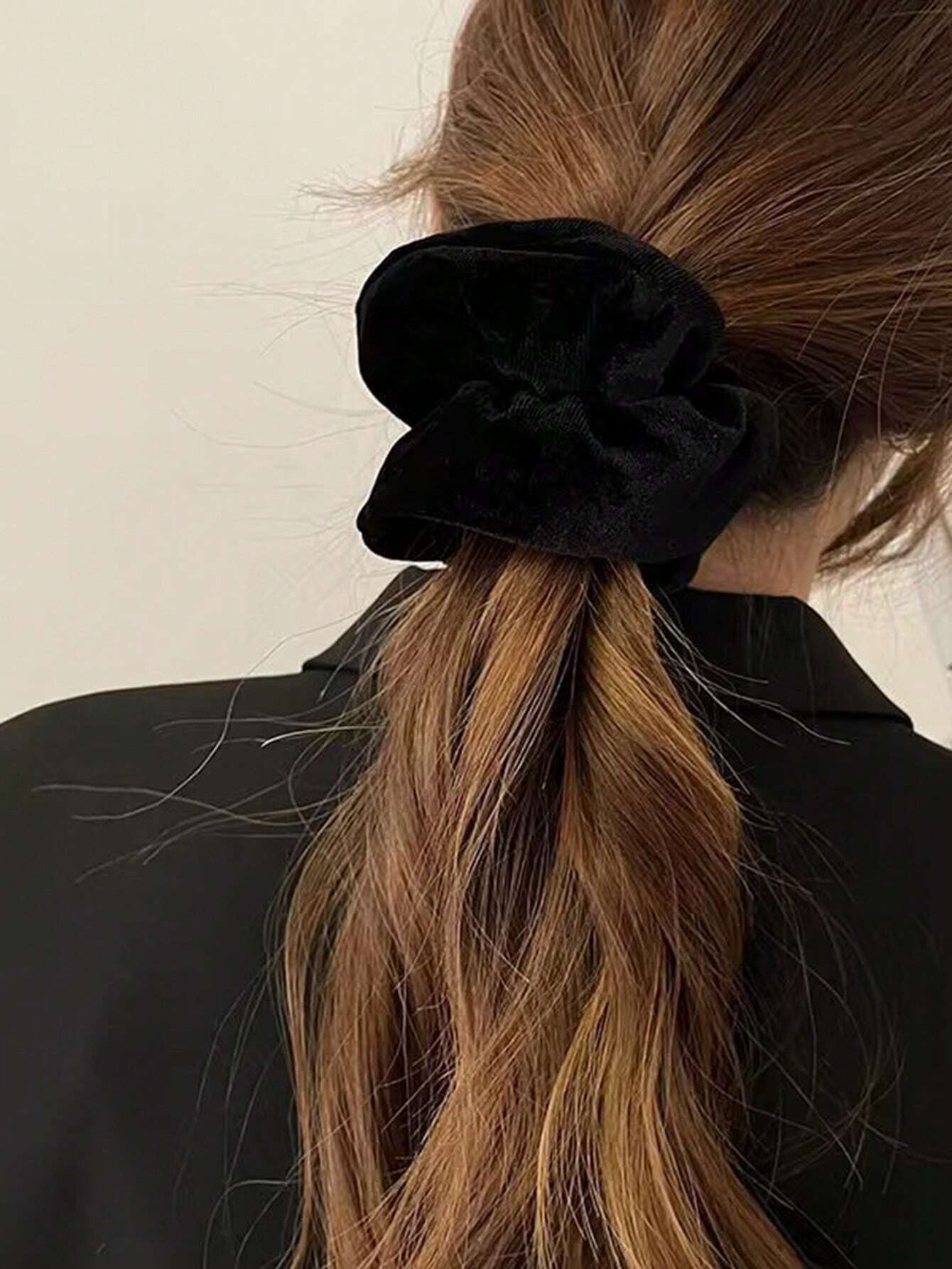 4 Aros de pelo de peluche, aros de pelo de unicolor versátiles para otoño e invierno, aptos para uso casual diario en Halloween
