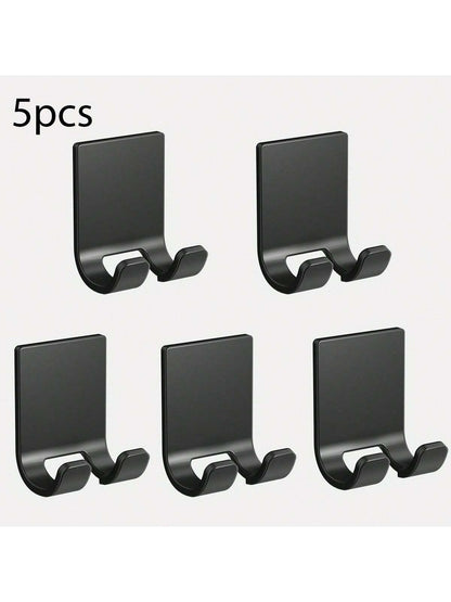5 piezas Ganchos para soporte de afeitadora sin perforación, colgadores de pared adhesivos resistentes para llaves, enchufes, joyas, toallas, ducha, organizador de afeitadora perfecto