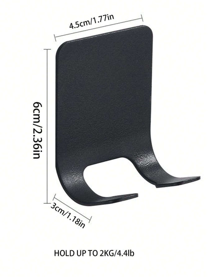 5 piezas Ganchos para soporte de afeitadora sin perforación, colgadores de pared adhesivos resistentes para llaves, enchufes, joyas, toallas, ducha, organizador de afeitadora perfecto