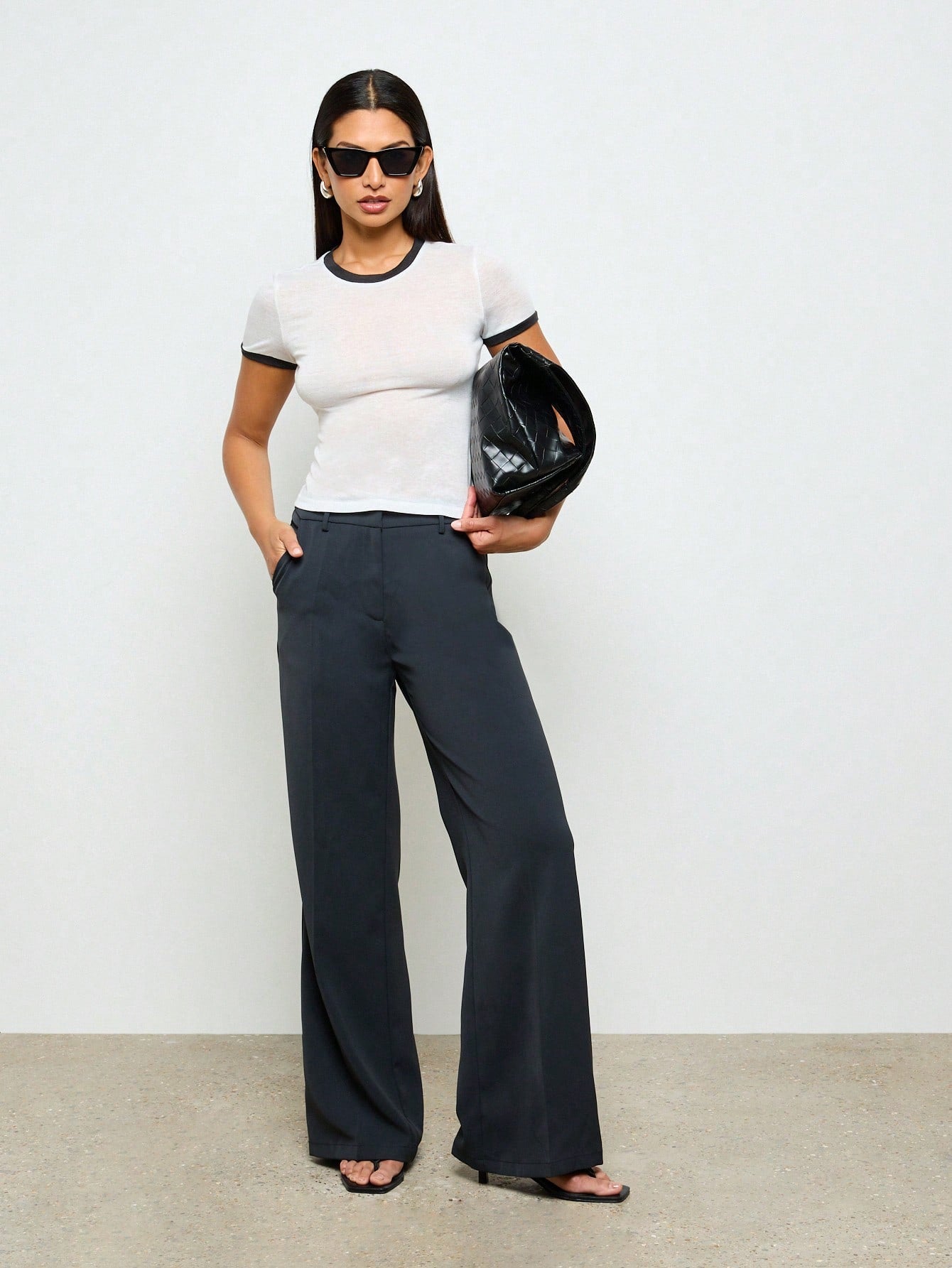 AiiRZ Camiseta ajustada de estilo retro clásico, básica esencial, top corto casual de verano y primavera