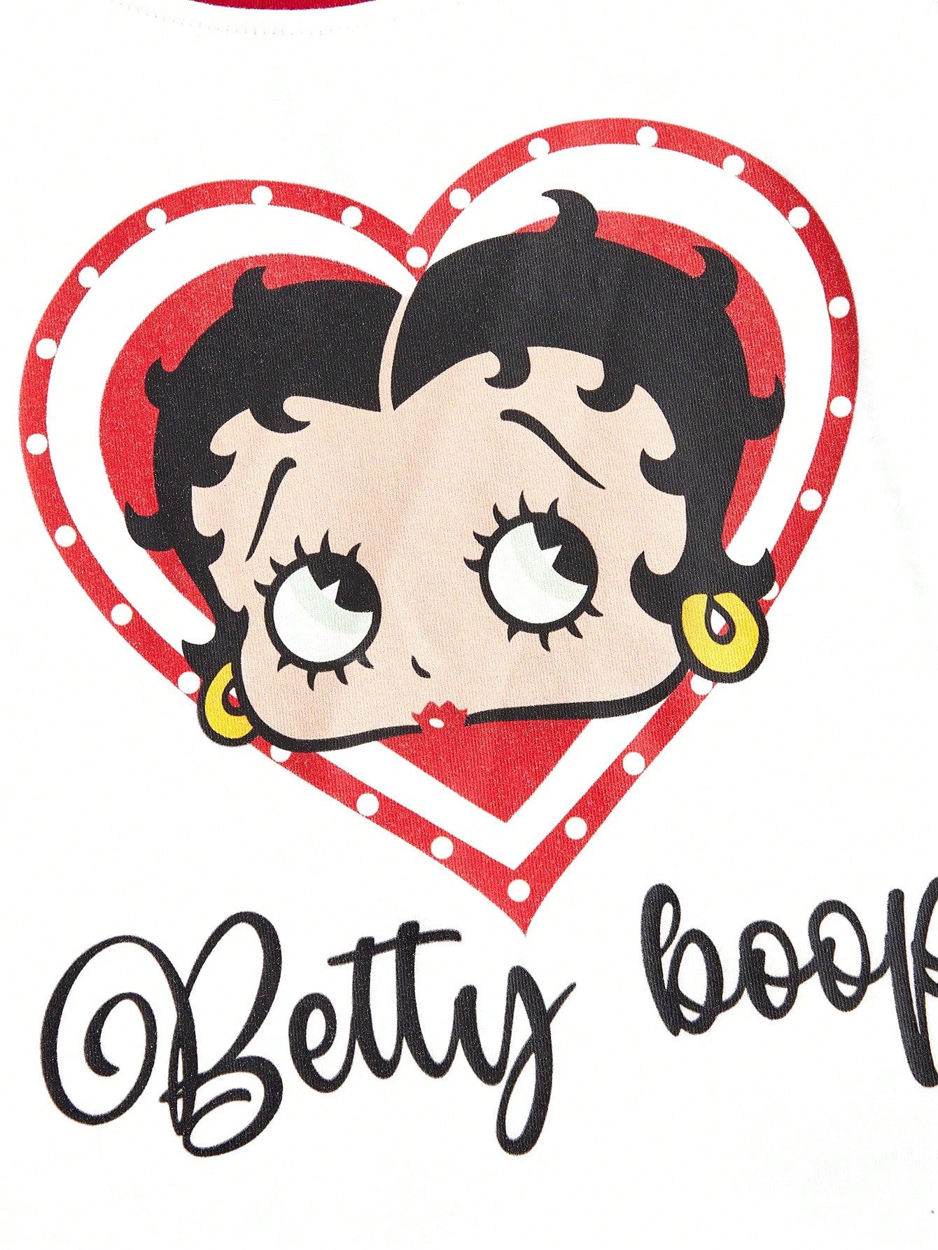 Betty Boop | ROMWE Camiseta de tirantes de ocio para mujer con impresión de personajes de dibujos animados y texto, verano, escuela