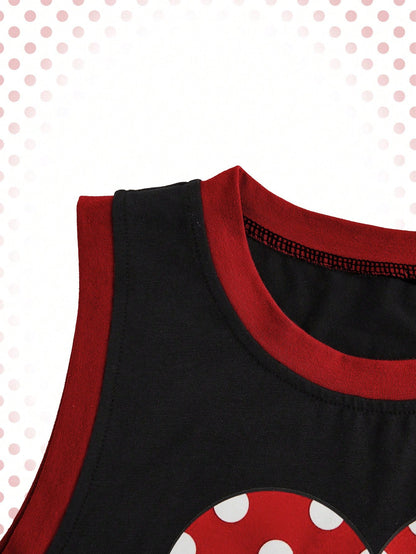 Betty Boop | ROMWE Top de tirantes informal con estampado de dibujos animados y letras para mujeres, verano, escuela