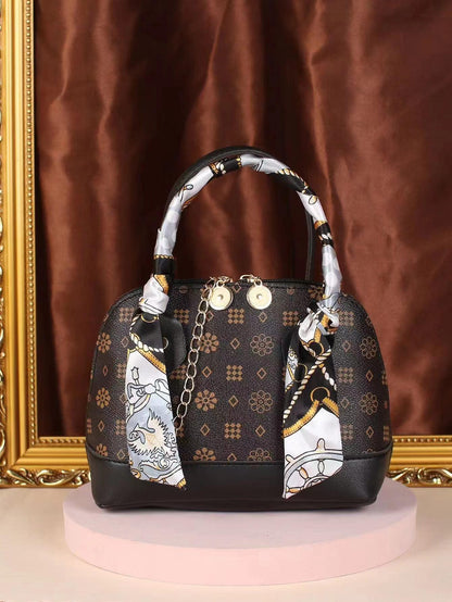 Bolso domo con diseño de pañuelo con patrón geométrico elegante