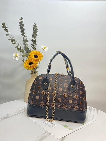 Bolso domo con diseño de pañuelo con patrón geométrico elegante
