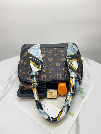 Bolso domo con diseño de pañuelo con patrón geométrico elegante