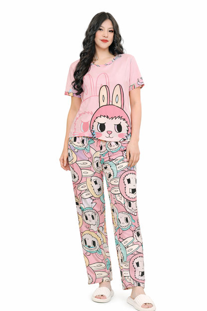 Set Pijama Sweet Bunny – Polo + Pantalón + Short