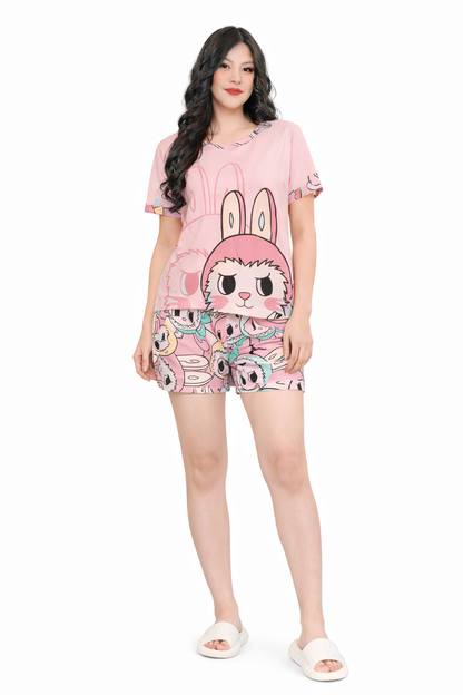 Set Pijama Sweet Bunny – Polo + Pantalón + Short