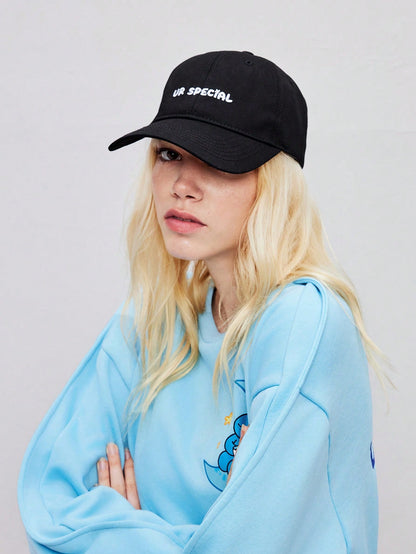 Coolman Gorra de béisbol casual con estampado de letras para mujer artista, para uso diario, vacaciones, Año Nuevo, vacaciones, primavera