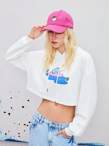 Coolman Gorra de béisbol para mujer con bordado de dibujos animados y letras, adecuada para uso diario, vacaciones, Año Nuevo, vacaciones, primavera