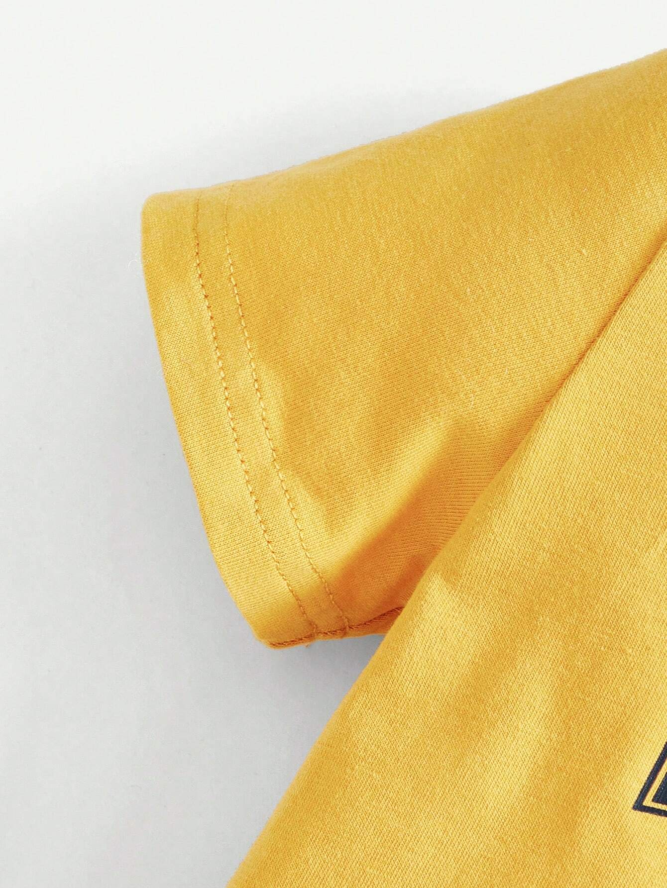 Cozy Pixies 2 Piezas Camiseta De Manga Corta Para Niños Pequeños Con Estampado De Letras, Cuello Redondo