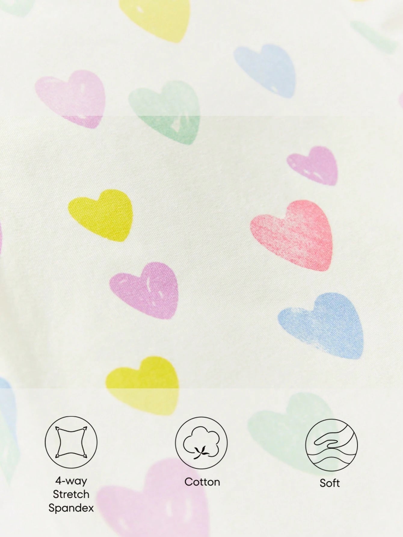 Cozy Pixies Camiseta De Manga Abullonada Con Estampado De Corazones Para Bebé Niña