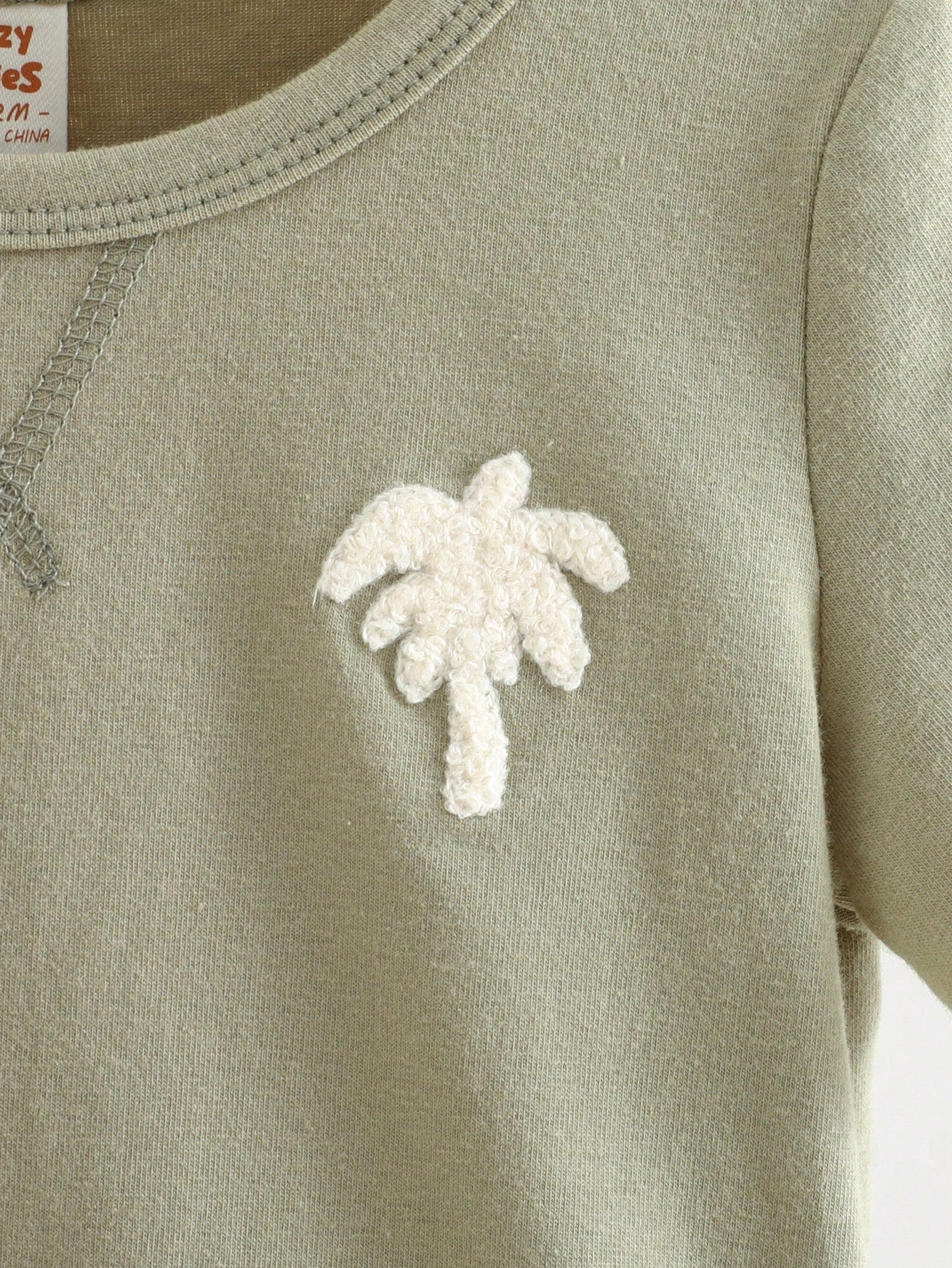 Cozy Pixies Conjunto de 2 piezas para bebé niño, pullover suave de manga corta de cuello redondo con patrón de árboles de coco tejido