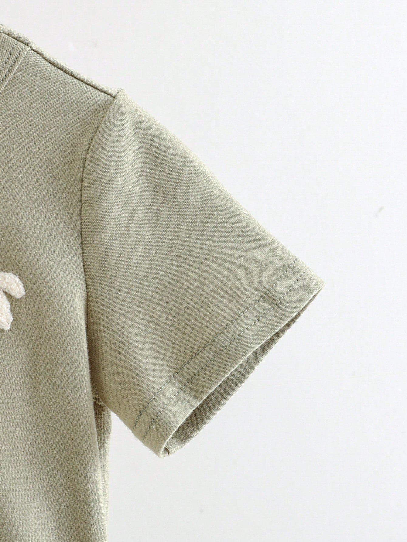 Cozy Pixies Conjunto de 2 piezas para bebé niño, pullover suave de manga corta de cuello redondo con patrón de árboles de coco tejido