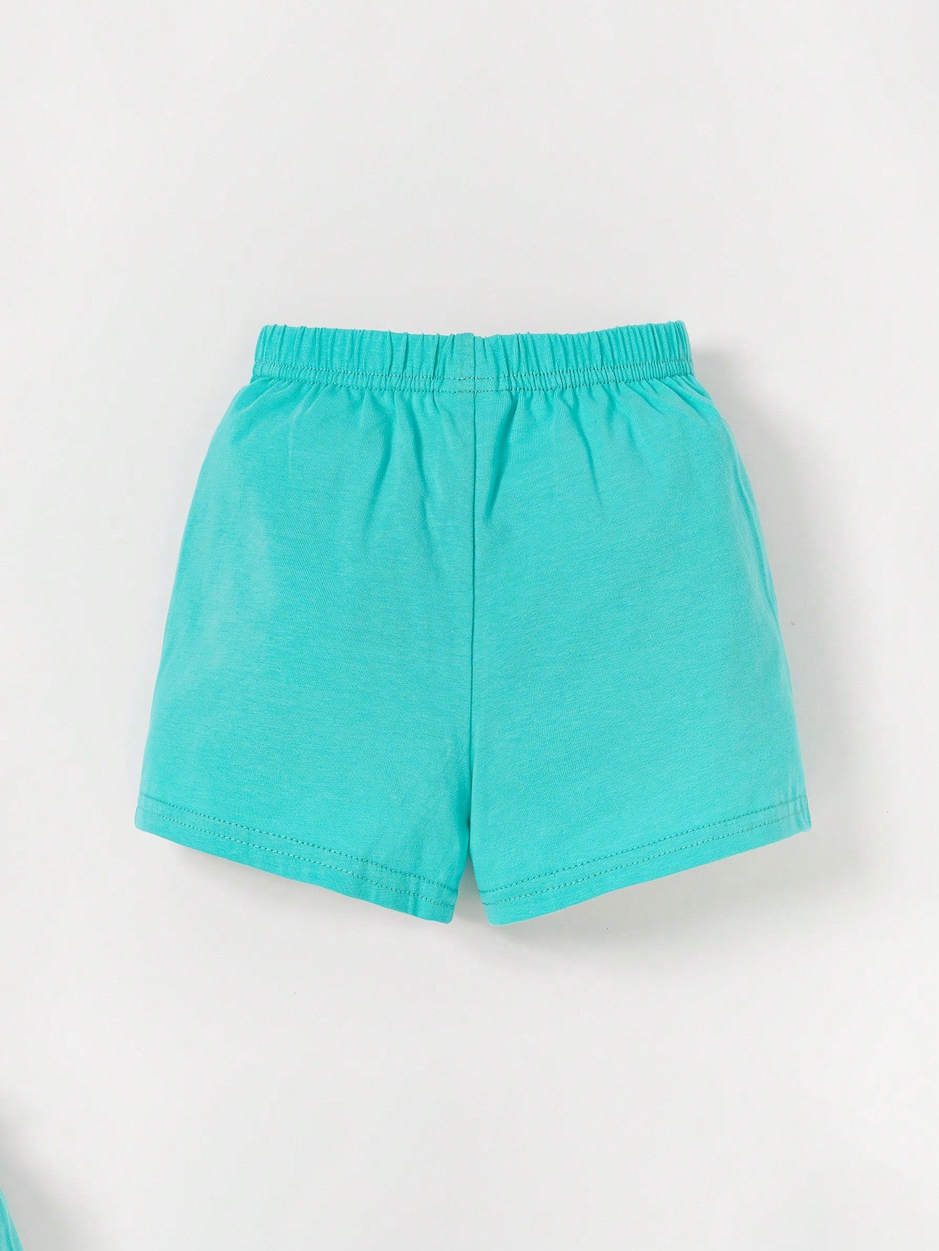Cozy Pixies Shorts con camiseta con detalles de parches y letras estampadas a rayas para bebé niño