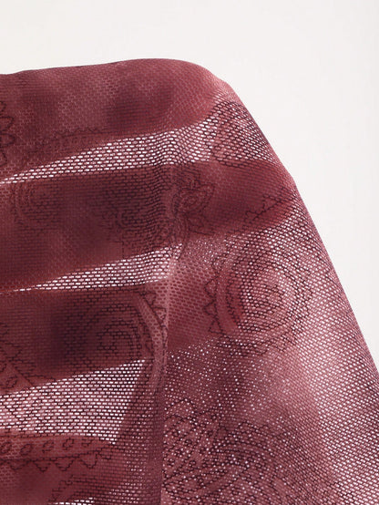 DAZY Blusa de manga larga, ajustada, con cuello de corazón y efecto tie-dye, para el Día de San Valentín y el regreso a clases