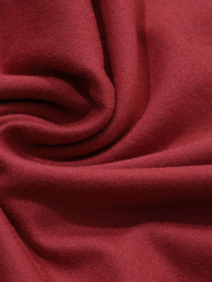 DAZY Camiseta de manga larga con cuello cuadrado ajustada de unicolor para mujer, versátil para el otoño