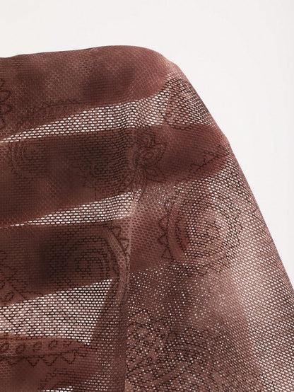 DAZY Top Corto De Manga Larga Con Cuello En Forma De Corazón