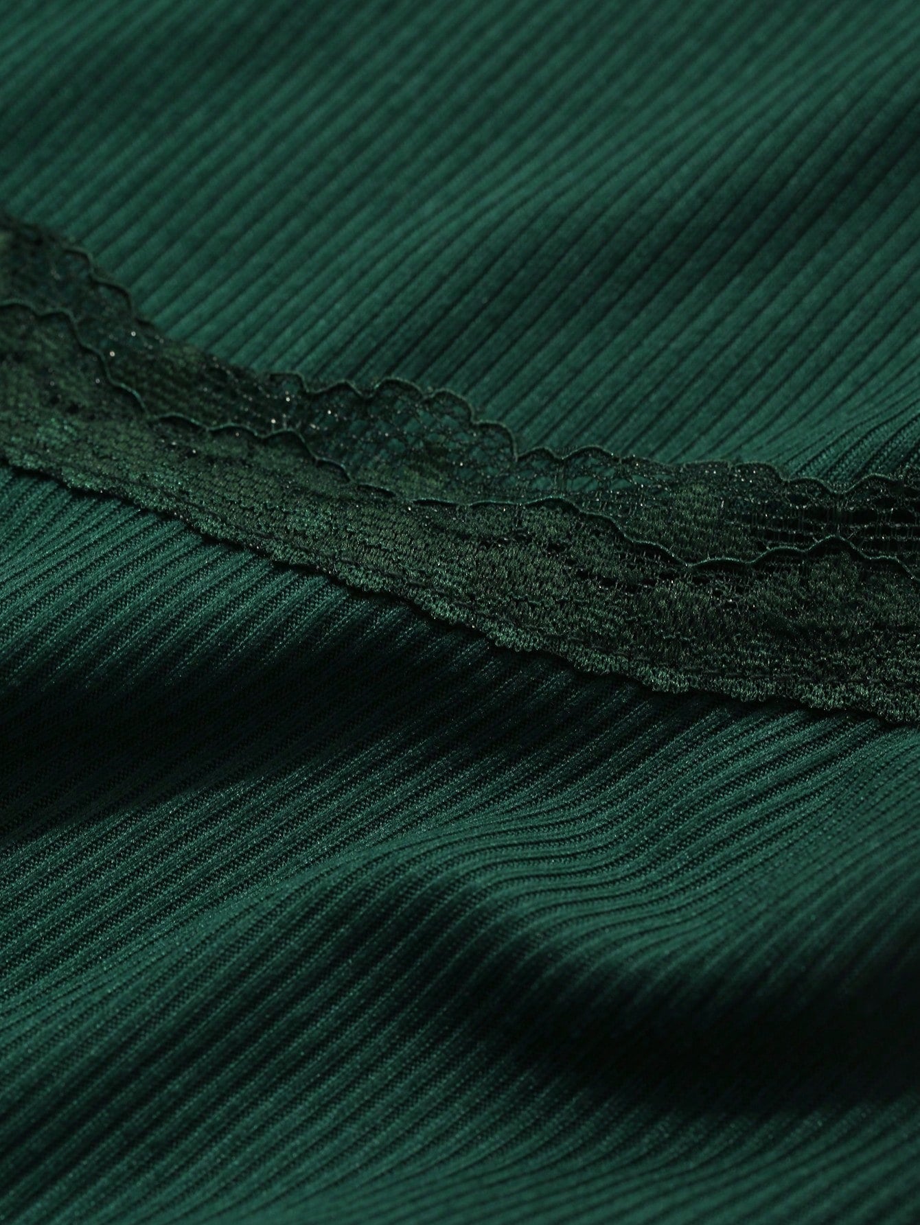 DAZY Top de mujer de ajuste ceñido con contraste de encaje sin espalda, de moda, para el otoño