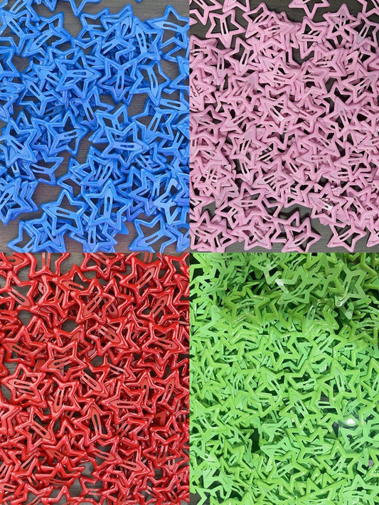 DIYPLUS 150 piezas Sujetadores para el cabello con diseño de estrellas de colores aleatorios, accesorios para el cabello de celebridades lindos y de moda Y2K, pasadores de cabello de colores caramelo