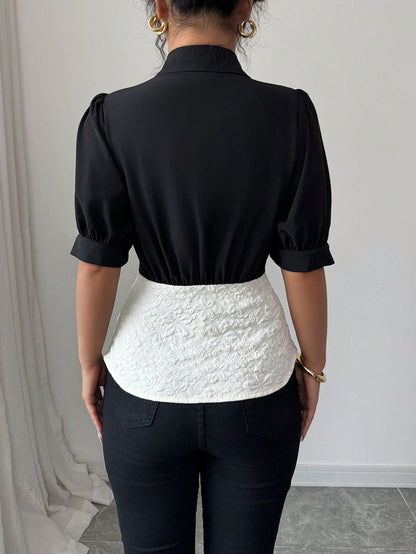 Elenzga Camisa de verano para vacaciones tejida regular para mujeres