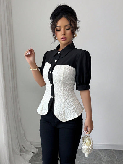 Elenzga Camisa de verano para vacaciones tejida regular para mujeres