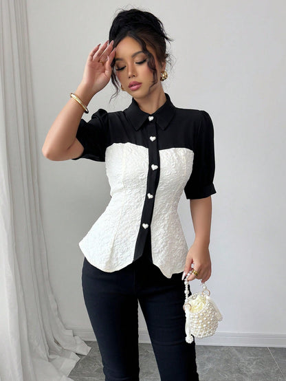 Elenzga Camisa de verano para vacaciones tejida regular para mujeres