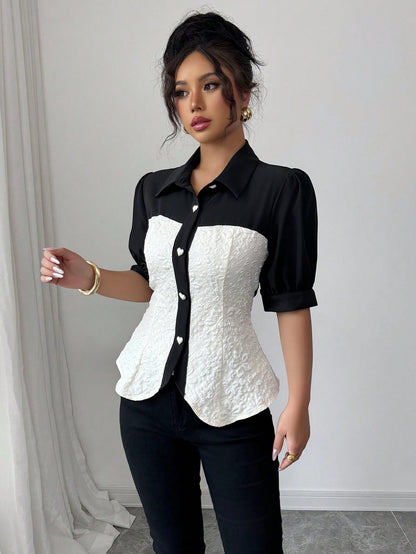 Elenzga Camisa de verano para vacaciones tejida regular para mujeres