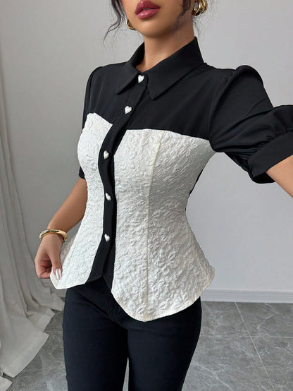 Elenzga Camisa de verano para vacaciones tejida regular para mujeres