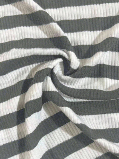 FavEase Blusa de manga larga, ajustada y corta con cuello redondo y rayas, para mujer, de otoño