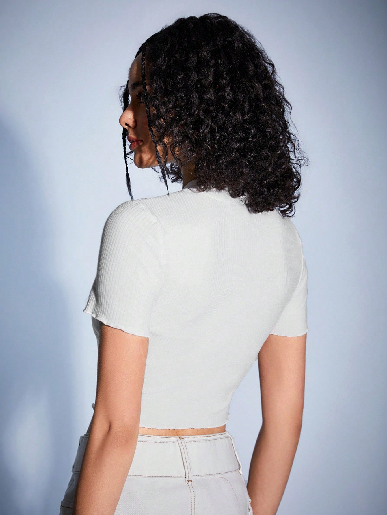 Forever 21 Camiseta Asimétrica De Mujer Con Impresión De Estrella Y Número En El Dobladillo