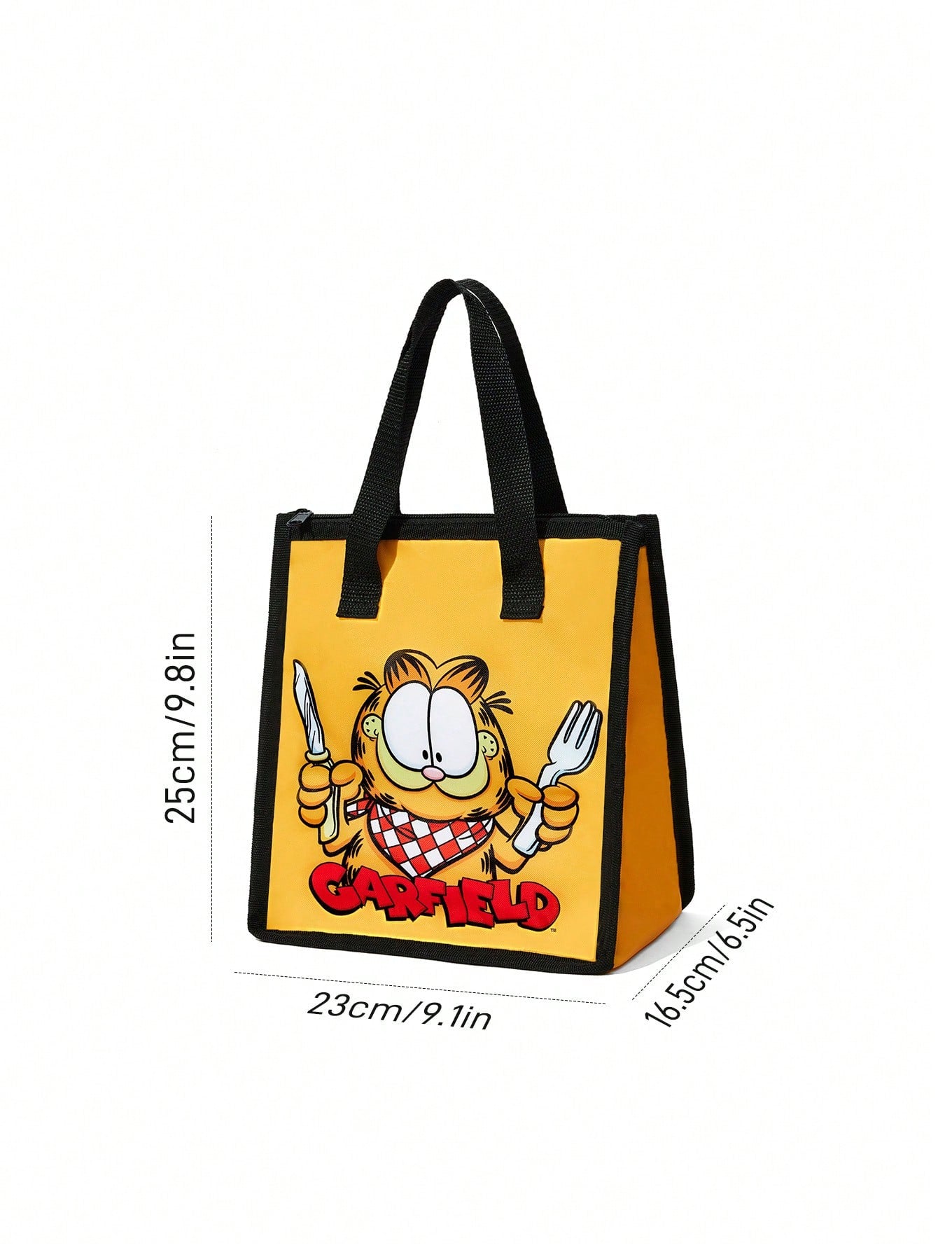 GARFIELD | SHEIN Bolsa térmica aislada con estampado de gato de dibujos animados, bolsa enfriadora de picnic, gran capacidad para guardar cajas de almuerzo, bebidas, etc.