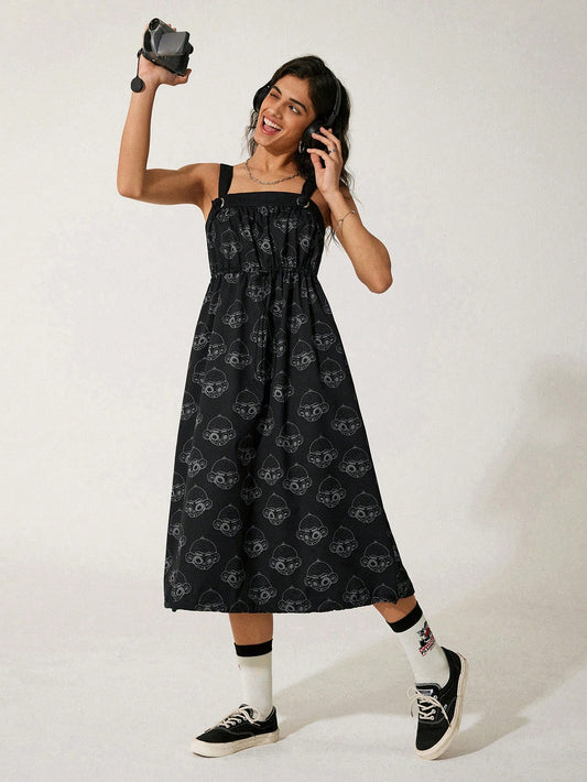 GAWX Vestido casual de estilo vacacional con estampado para mujer artista, vestido de verano
