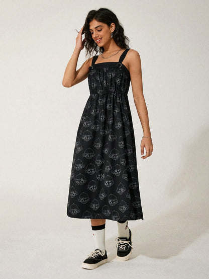 GAWX Vestido casual de estilo vacacional con estampado para mujer artista, vestido de verano
