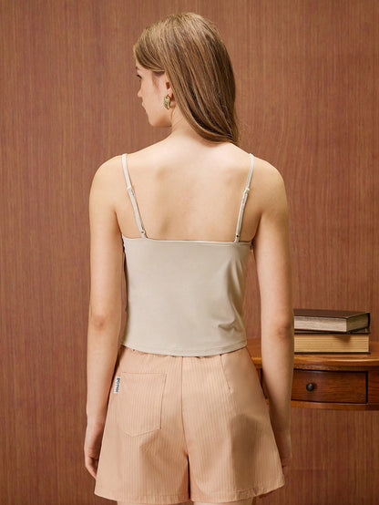 HARRY POTTER X SHEIN Top tipo camiseta sin mangas con estampado de letras y rayas, adecuado para el verano